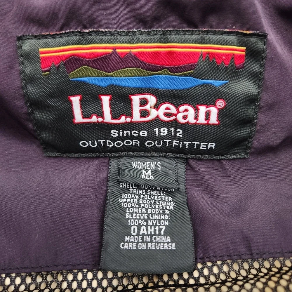 L.L. Bean Womens Medium Black Gortex Extreme Wet Weather Full Zip Hooded Jacket - Picture 7 of 12